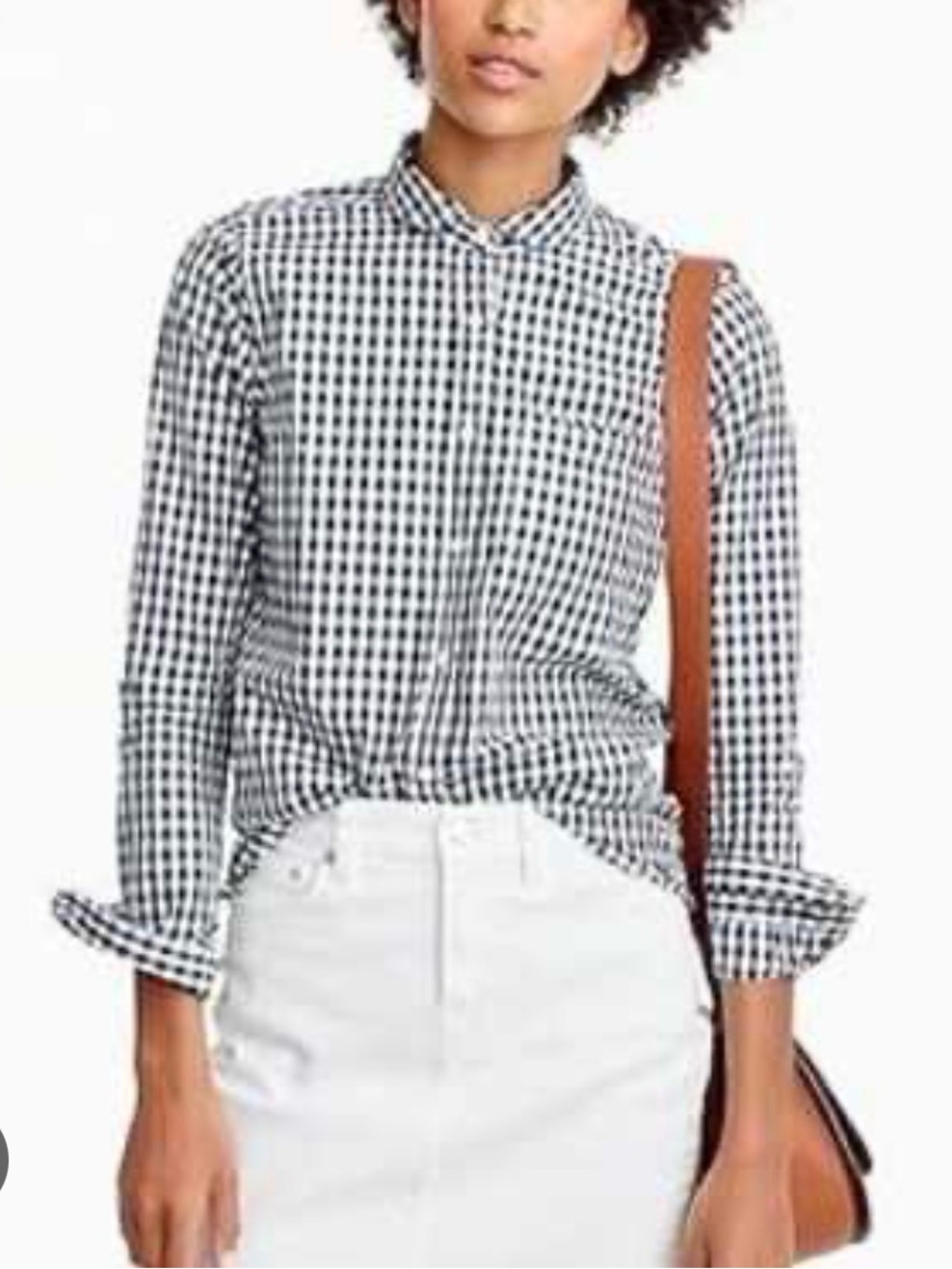 J. Crew Women Classic Club Collar Gingham Button-Down Shirt